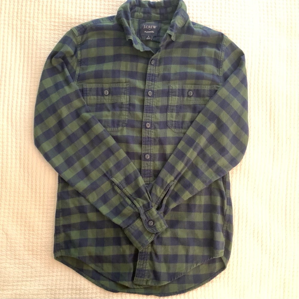 J.Crew men’s flannel button down, size S